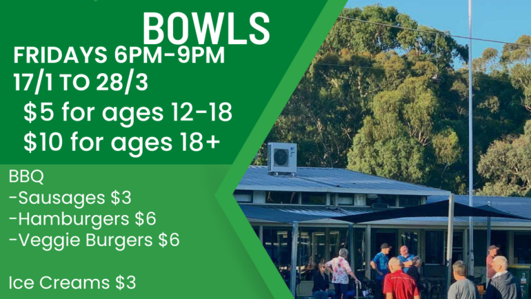 Upcoming Barefoot Bowls